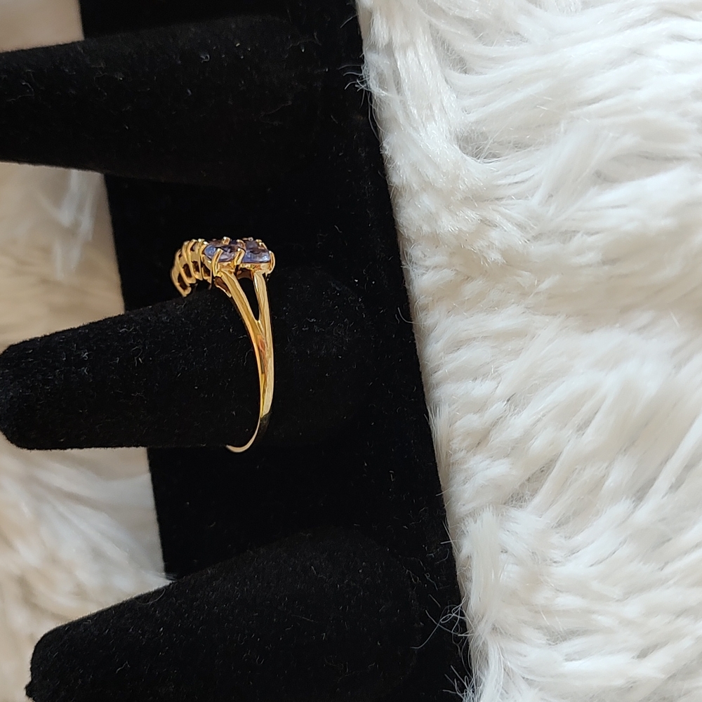 14k Solid Gold Tanzanite Ring - image 2